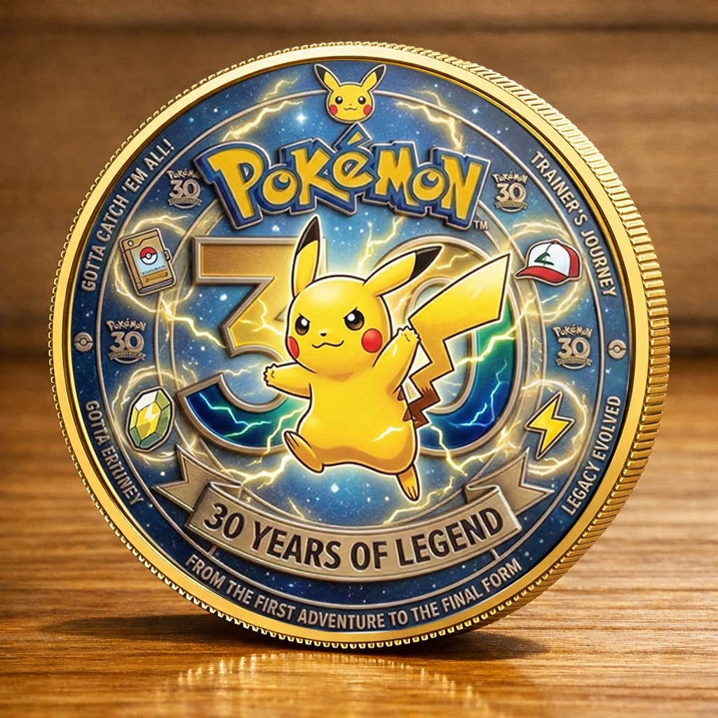 Poke 30th Anniversary Printed Commemorative Coin