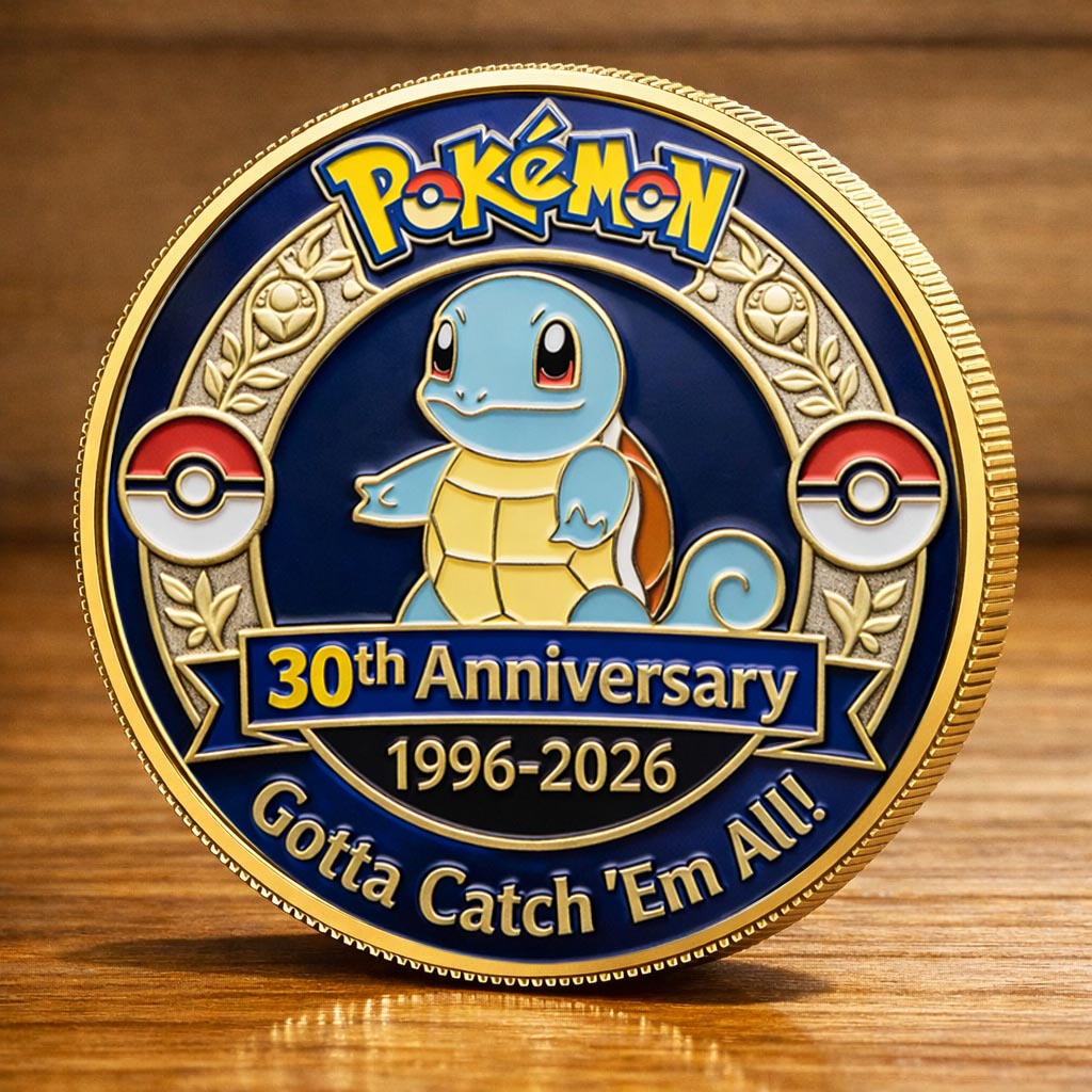 Poke 30th Anniversary Squirtle Collector Edition Printed Coin