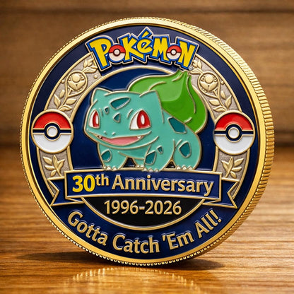 Poke 30th Anniversary Bulbasaur Collector Edition Printed Coin