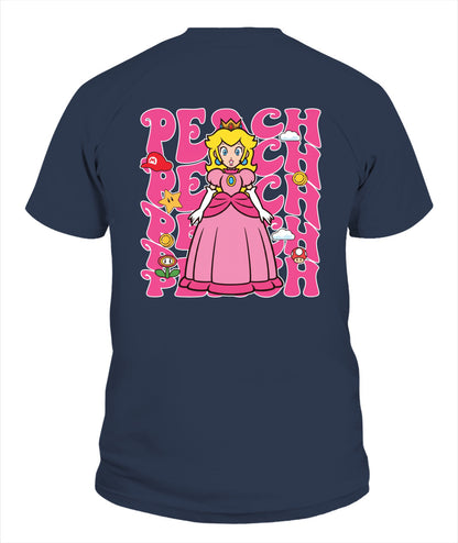 Classic Mario Princess Peach 2-Side Printed Graphic Shirt