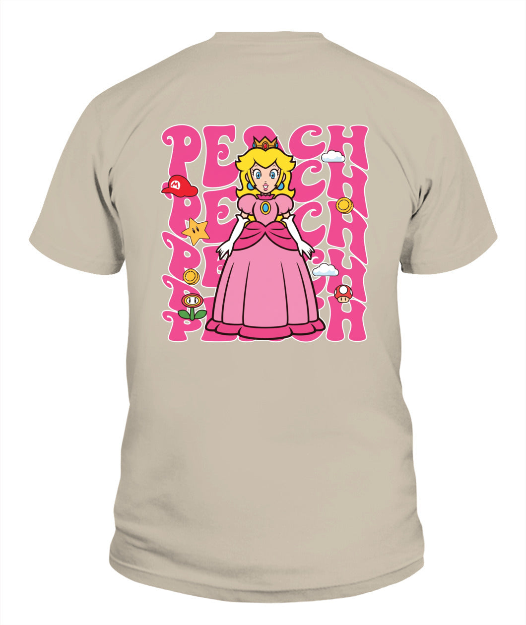 Classic Mario Princess Peach 2-Side Printed Graphic Shirt