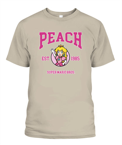 Classic Mario Princess Peach 2-Side Printed Graphic Shirt