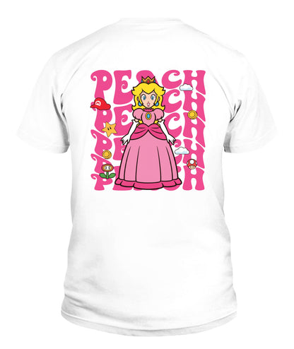 Classic Mario Princess Peach 2-Side Printed Graphic Shirt
