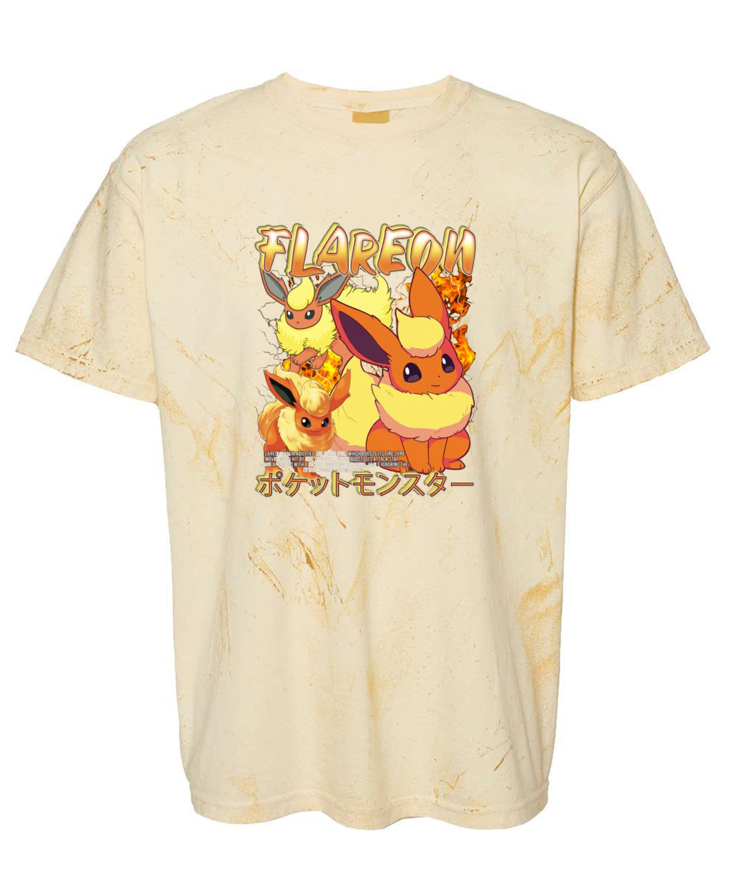 PKM Flareon Printed Graphic Sweatshirt T-Shirt
