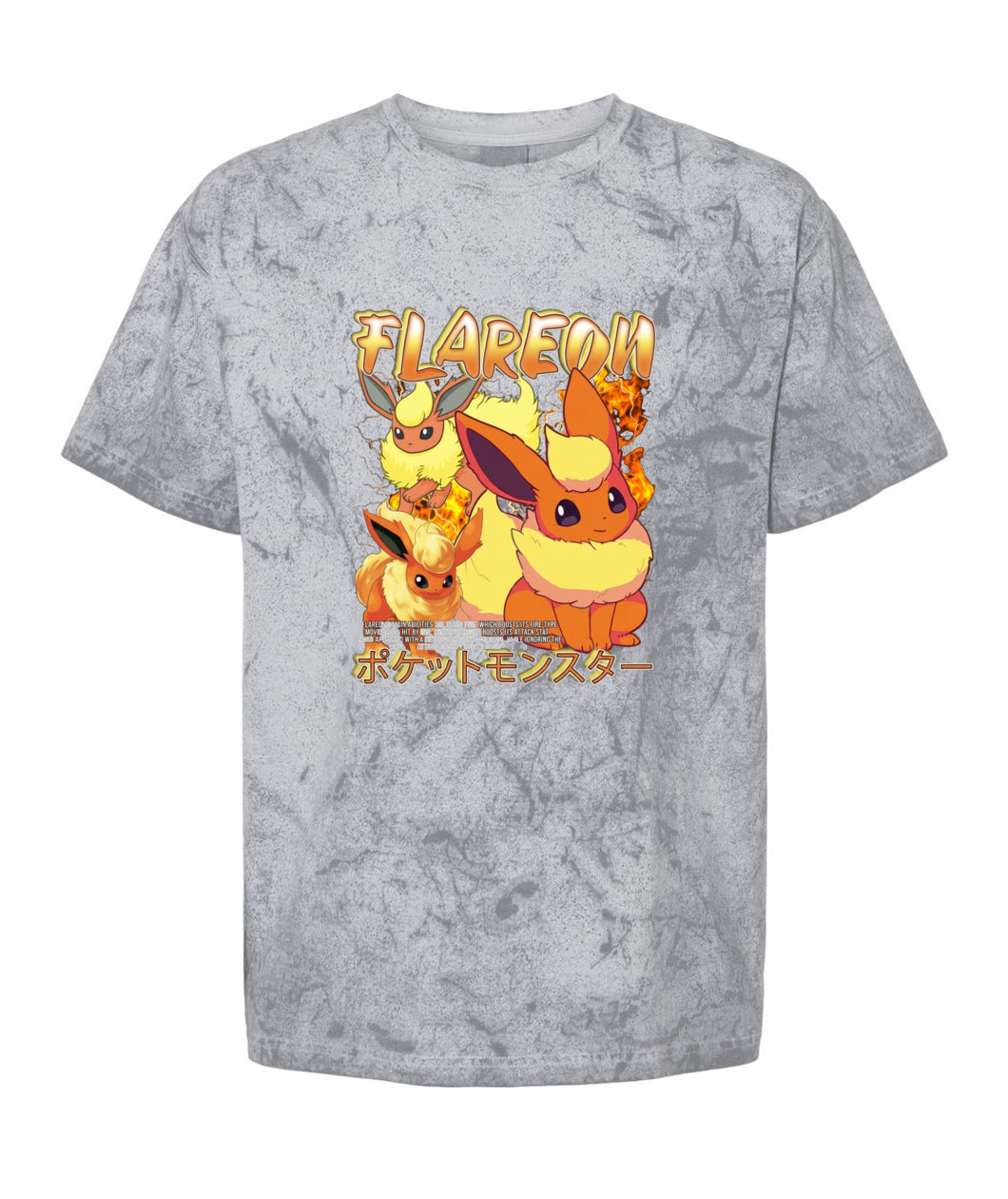 PKM Flareon Printed Graphic Sweatshirt T-Shirt