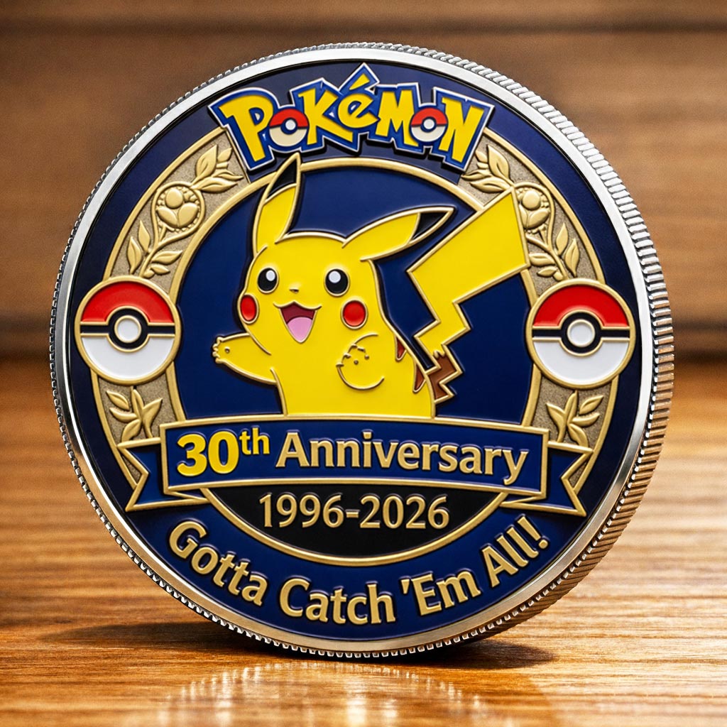 Poke 30th Anniversary Pikachu Collector Edition Printed Coin