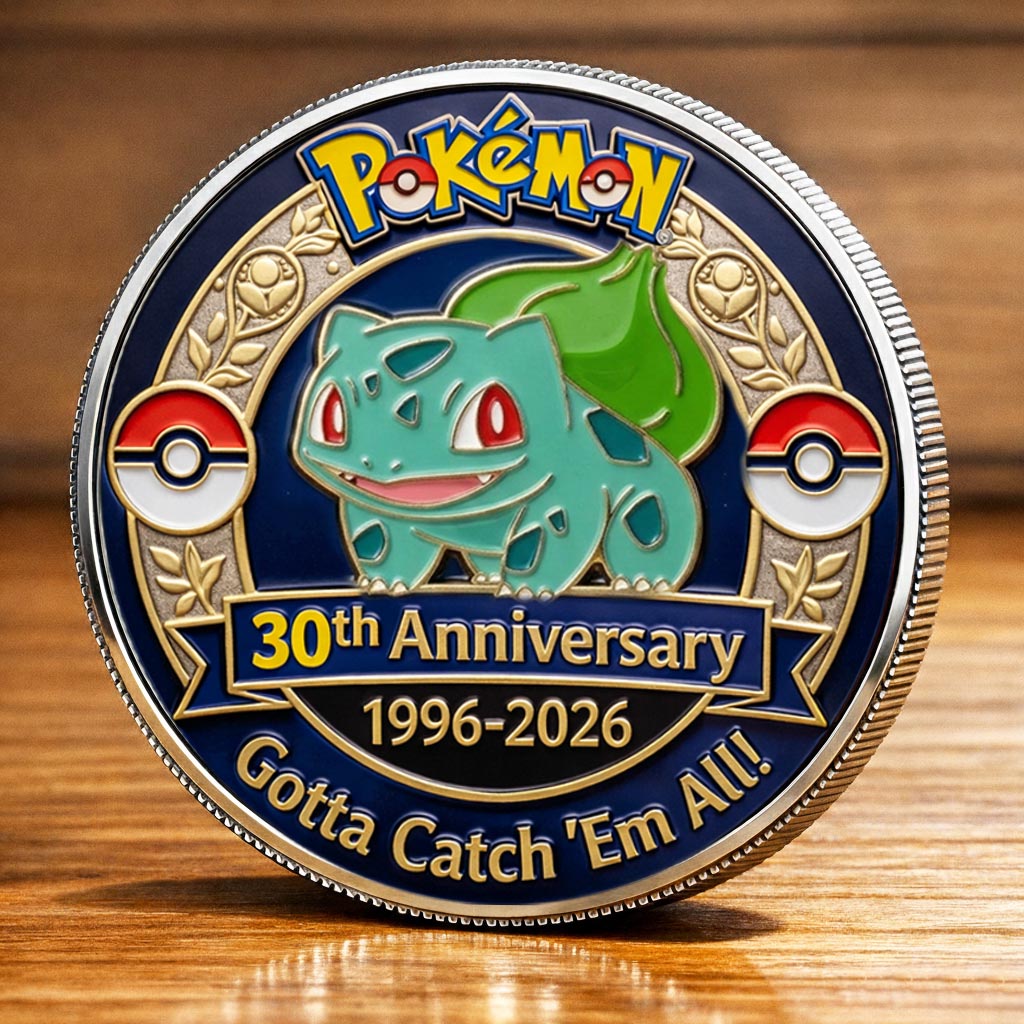 Poke 30th Anniversary Bulbasaur Collector Edition Printed Coin
