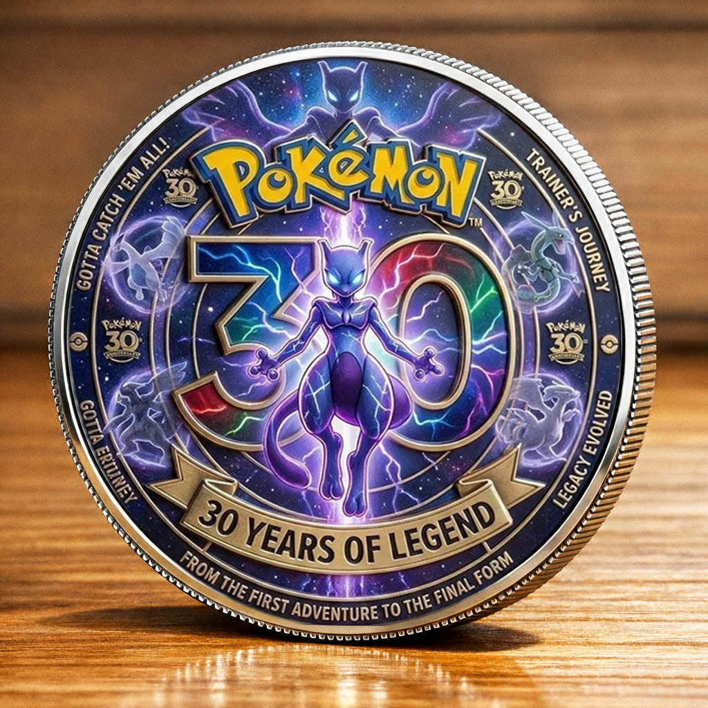 Poke 30th Anniversary Beyond All Evolution Printed Commemorative Coin