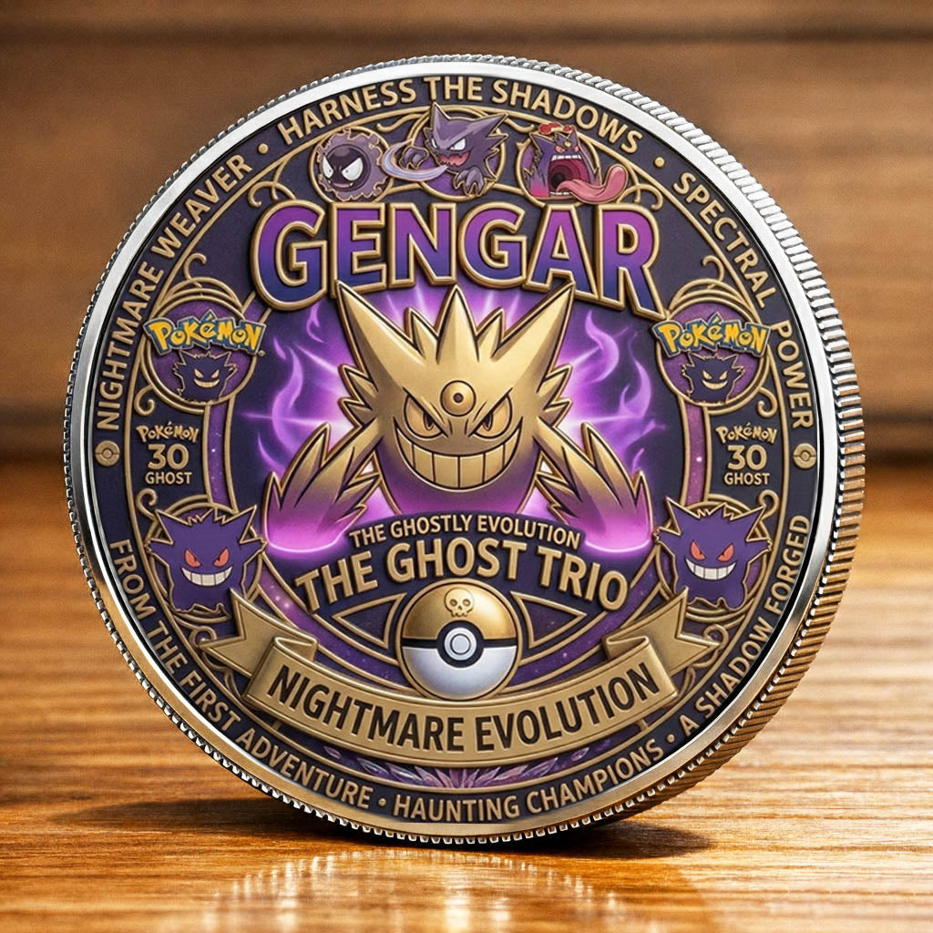 Poke 30th Anniversary Nightmare Evolution Printed Commemorative Coin