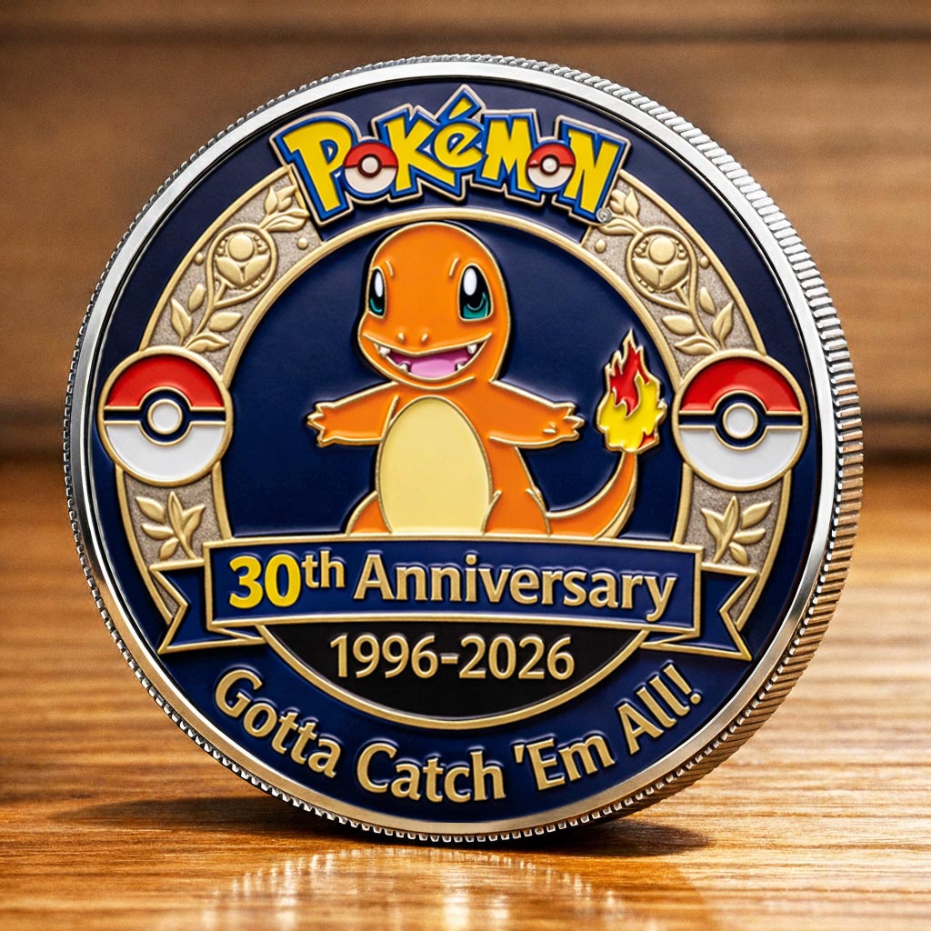 Poke 30th Anniversary Charmander Collector Edition Printed Coin