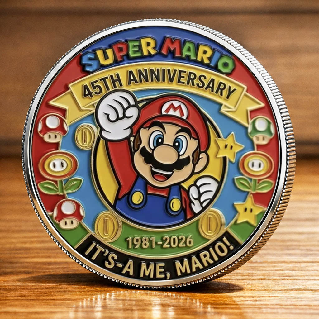 Super Mario 40th Anniversary Printed Commemorative Coin