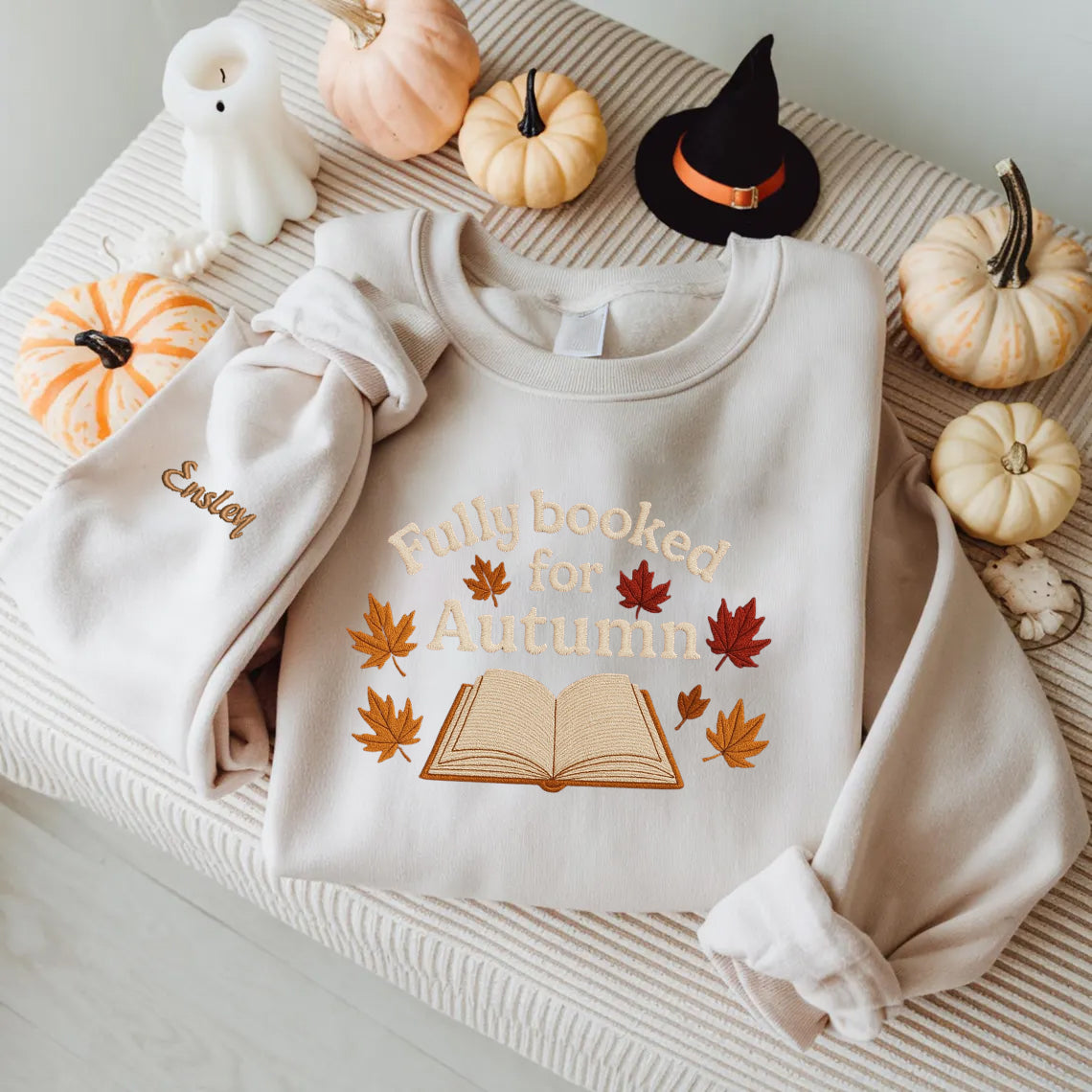 Halloween Personalized Embroidered Fully Booked For Autumn Hoodie Sweatshirt T-Shirt