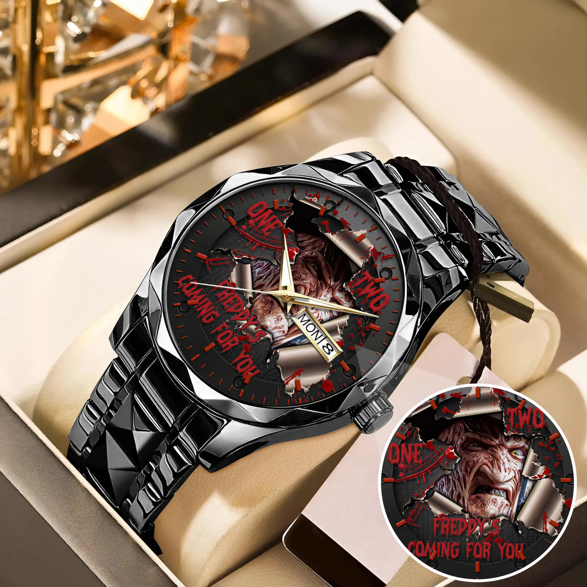 Halloween Horror Movies Freddy's Coming For You Personalized Quartz Watch