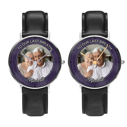 The World's Okayest Husband Personalized Photos Quartz Watch