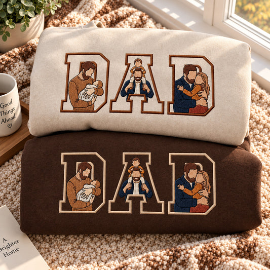 Embroidered Dad Hoodie, EST. 2026 Fatherhood Sweatshirt, First Father's Day Gift for New Dad - DL10091026