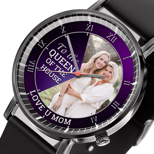 Personalized Family Photo To The Queen Of The House Quartz Watch Mother's Day Gift For Mom