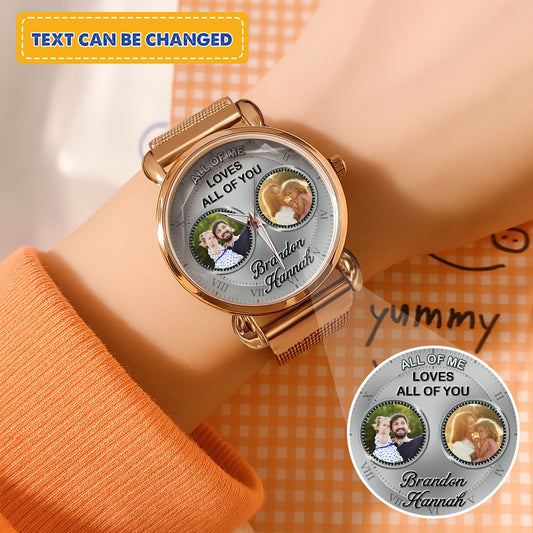 Family Personalized Photos Mesh Strap Quartz Watch