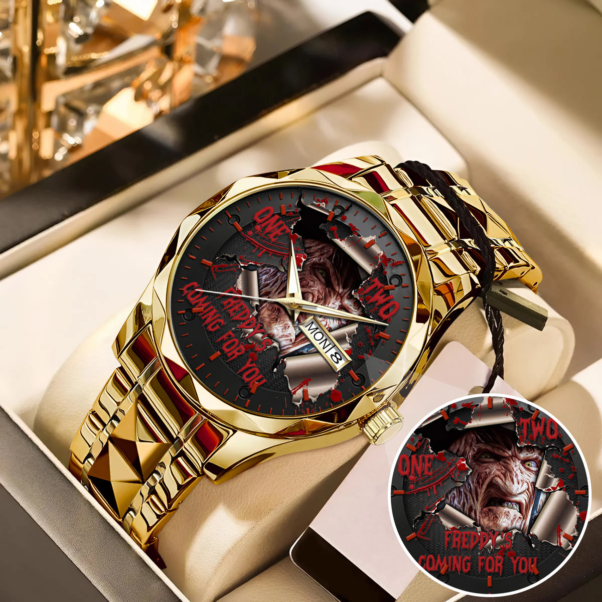 Halloween Horror Movies Freddy's Coming For You Personalized Quartz Watch