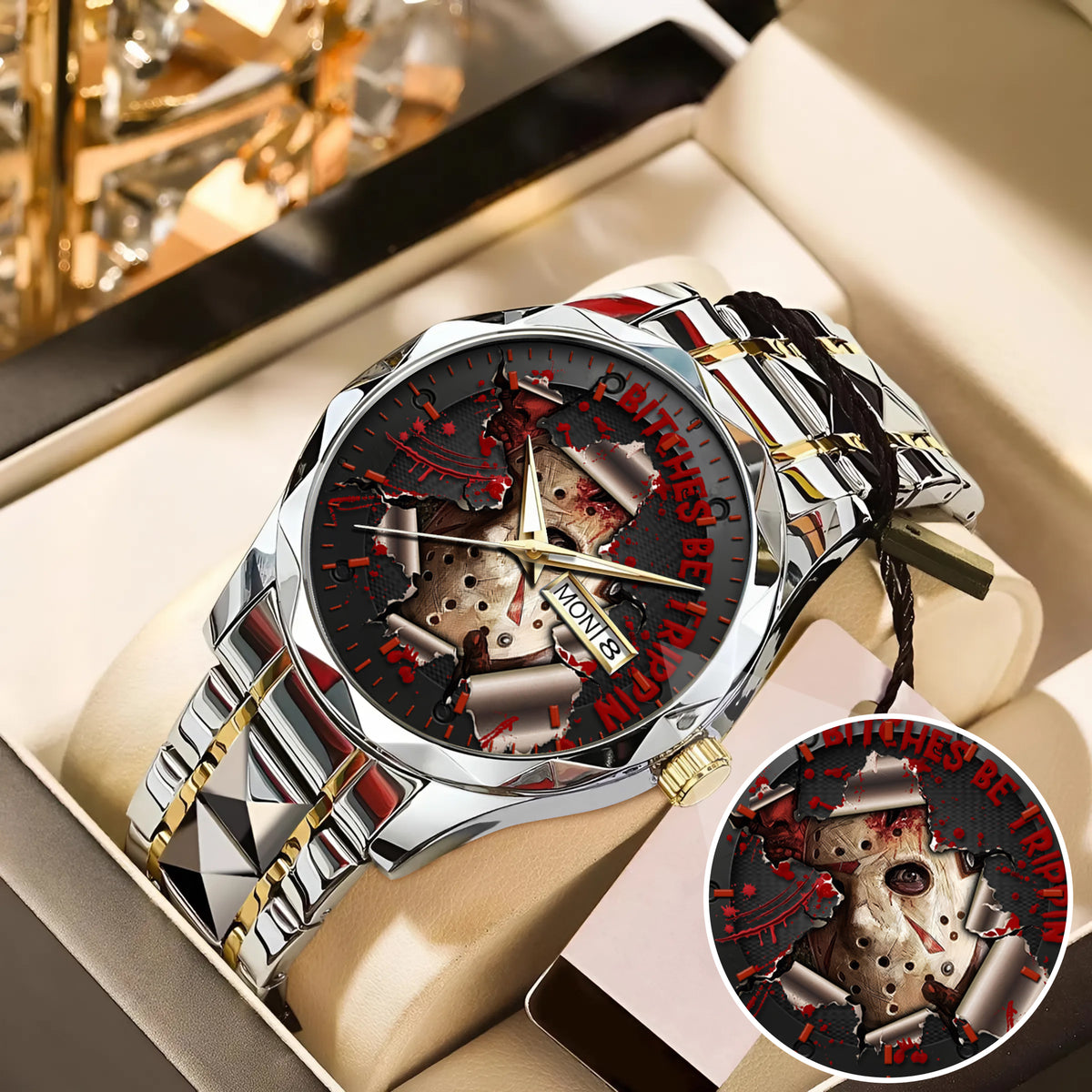 Halloween Horror Movies Bitches Are Trippin Personalized Quartz Watch