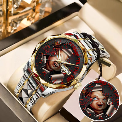 Halloween Horror Movies Friends 'Till The End Personalized Quartz Watch