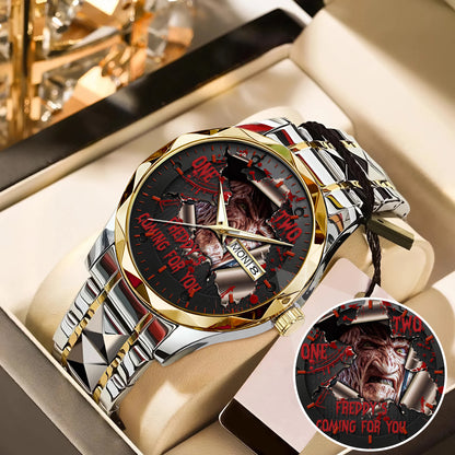 Halloween Horror Movies Freddy's Coming For You Personalized Quartz Watch
