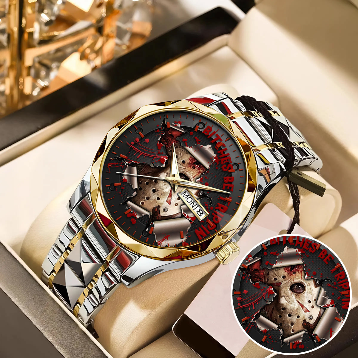 Halloween Horror Movies Bitches Are Trippin Personalized Quartz Watch
