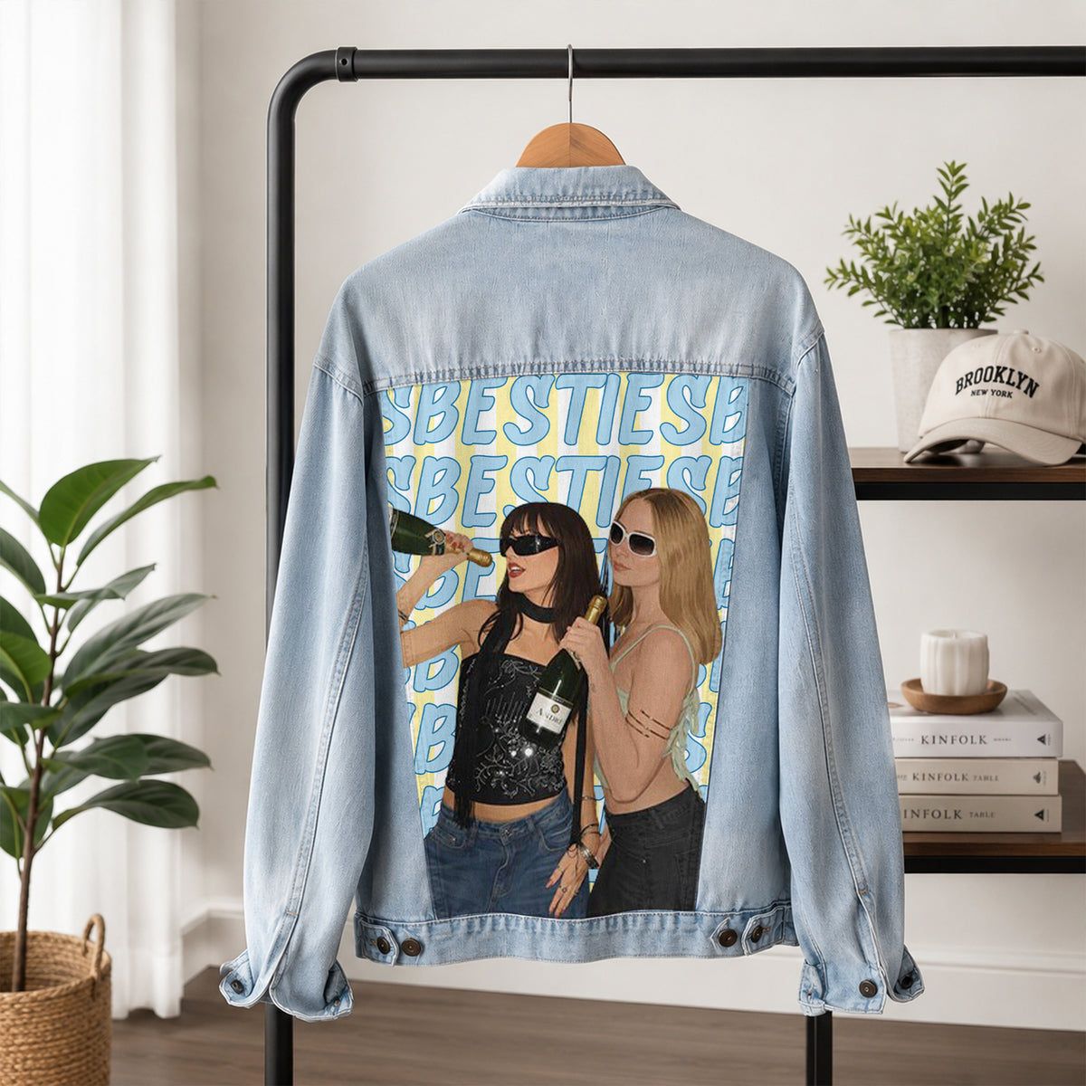 Custom Bestie Photo Denim Jacket