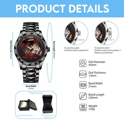 Halloween Horror Movies Freddy's Coming For You Personalized Quartz Watch