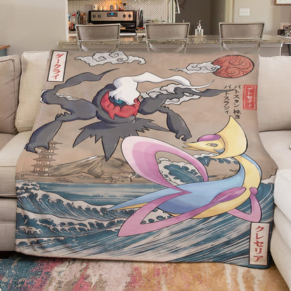 PKM Darkrai & Cresselia Custom Fleece Blanket