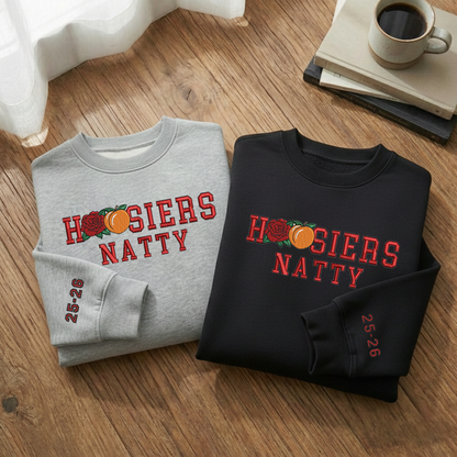 Embroidered Hoosiers Champs Sweatshirt: Rose & Peach Bowl 25/26 Quarter-Zip Sweatshirt, Hoodie Sweatshirt T-Shirt