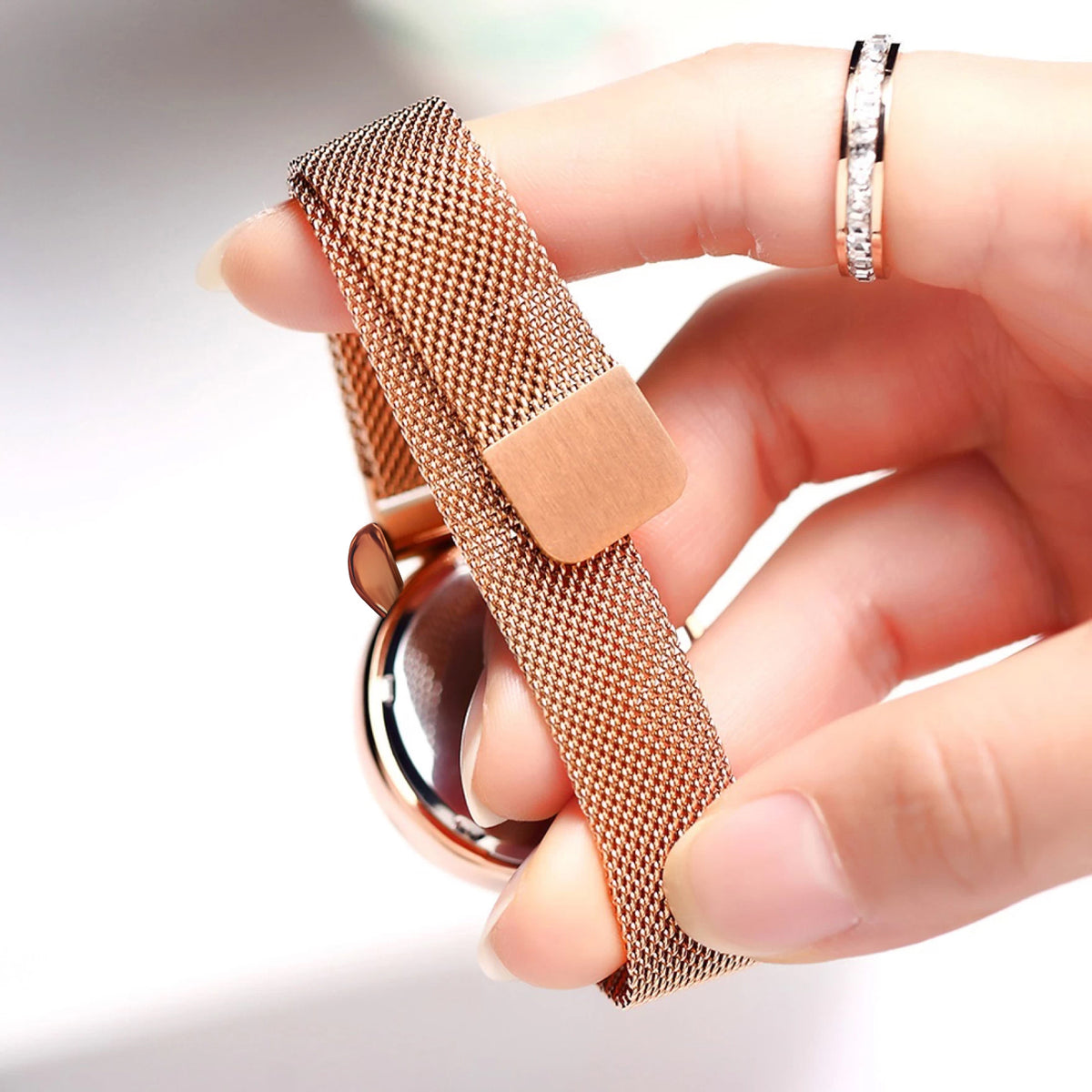 Mother's Day Gift For Mom Personalized Photos MOM EST Mesh Strap Quartz Watch
