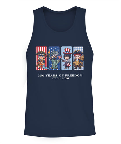 Naruto 250 Years of Freedom 1776–2026 Patriotic Printed Graphic Hoodie Sweatshirt T-Shirt