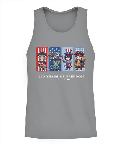 Naruto 250 Years of Freedom 1776–2026 Patriotic Printed Graphic Hoodie Sweatshirt T-Shirt