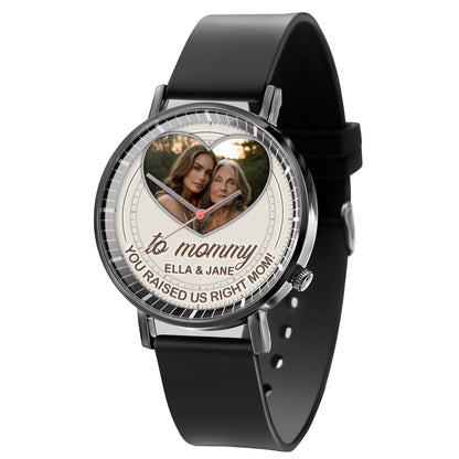 Mother's Day Gift For Mom Personalized Heartframe Photos Quartz Watch