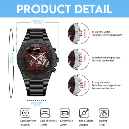 Halloween Horror Movies Freddy's Coming For You Personalized Quartz Watch