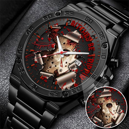 Halloween Horror Movies Bitches Are Trippin Personalized Quartz Watch