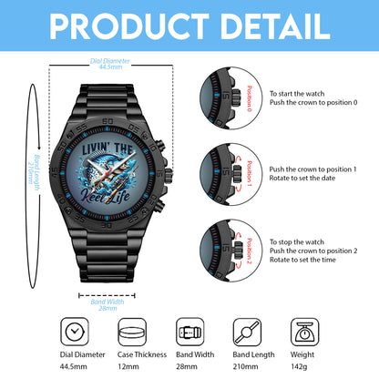Fishing Personalized Living The Reel Live Quartz Watch Father's Day Gift For Him