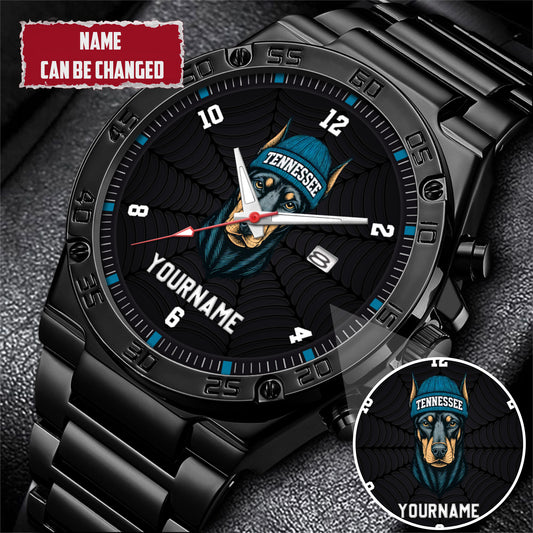 Personalized Retro Mascot Football Custom Name Watch Father's Day Gift For Him