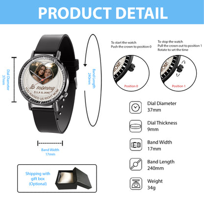 Mother's Day Gift For Mom Personalized Heartframe Photos Quartz Watch