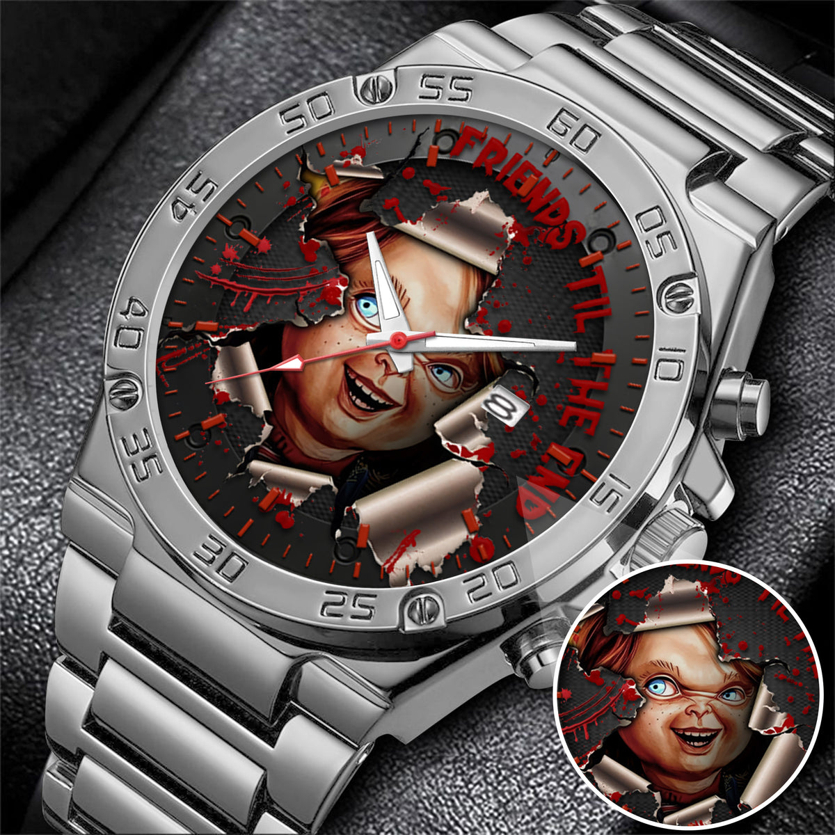 Halloween Horror Movies Friends 'Till The End Personalized Quartz Watch