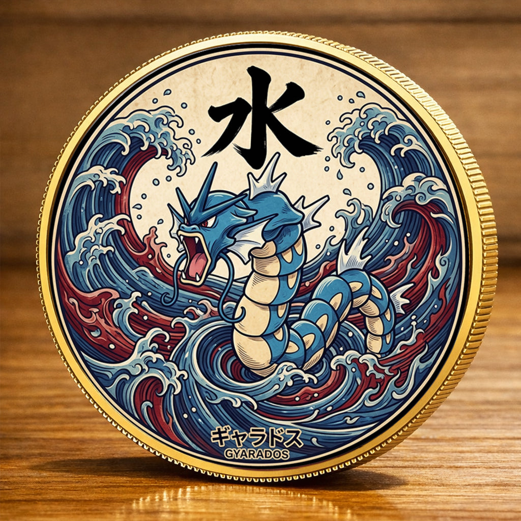PKM Gyarados Kanji Commemorative Coin – Limited Edition Collector’s Coin
