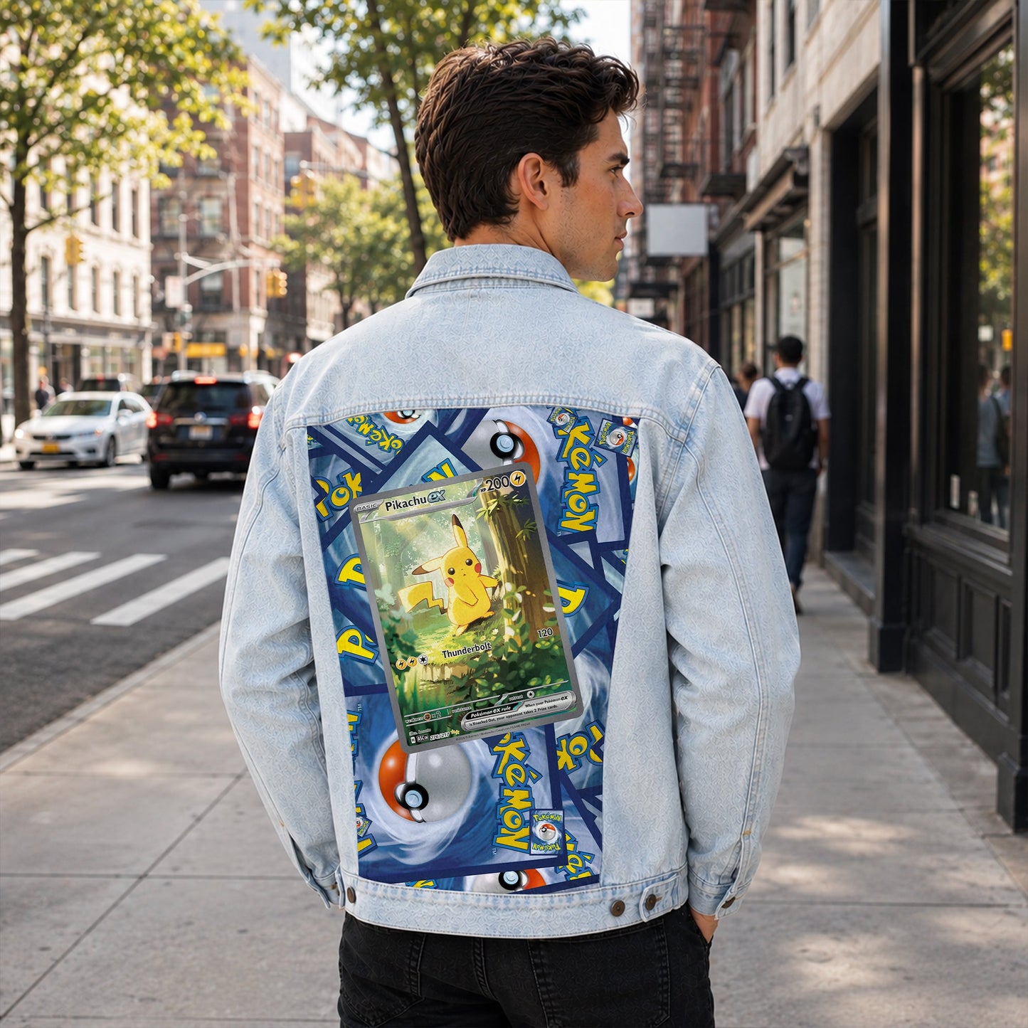 PKM Pikachu EX Custom Lightweight Denim Jacket