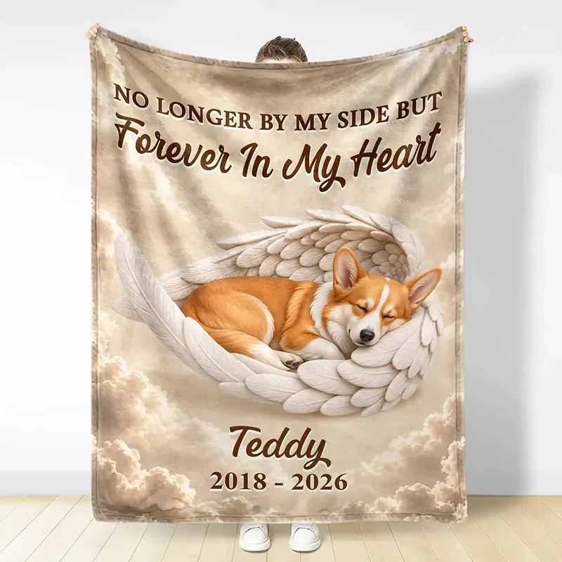 Personalized Sleeping Angel Custom Fleece Blanket