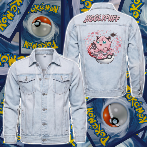 PKM Jigglypuff Custom Lightweight Denim Jacket