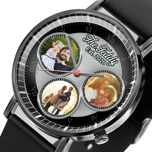 The Daddy Family Personalized Photos Quartz Watch