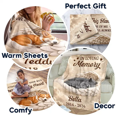 Personalized Sleeping Angel Custom Fleece Blanket