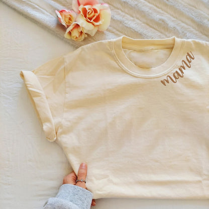 Mother's Day Personalized Embroidered MAMA Hoodie Sweatshirt T-Shirt