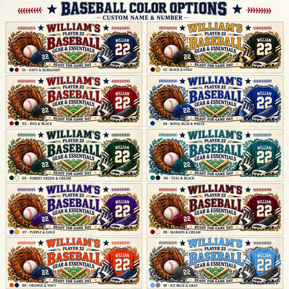 Personalized Baseball Storage Basket, Custom Name and Jersey Number, Vintage Sports Decor, Player Gift