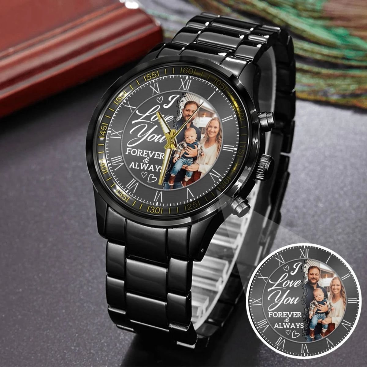 Black Stainless Steel Watch black 2