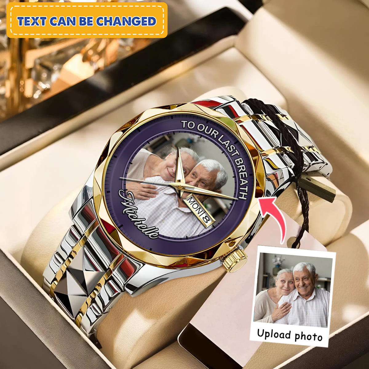 The World's Okayest Husband Personalized Photo Watch